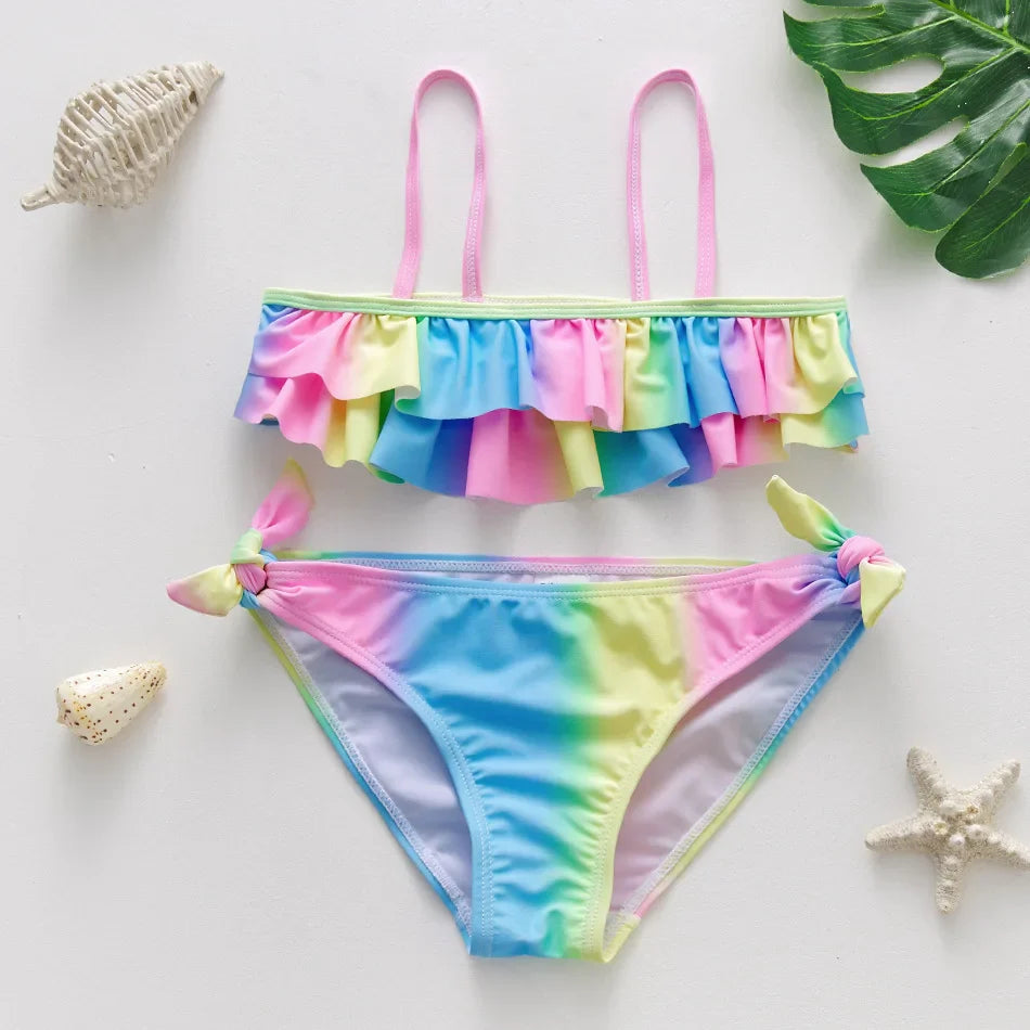 Mädchen Tankini Badeanzug Meerjungfrauen-Print – Sommer Strandkleidung | 3-12 J.