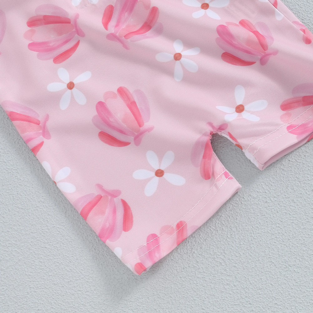 Bloomini Bade-Set für Mädchen | Bade-Overall & Sonnenhut | UV-Schutz | Schnell trocknend | 1-4 Jahre