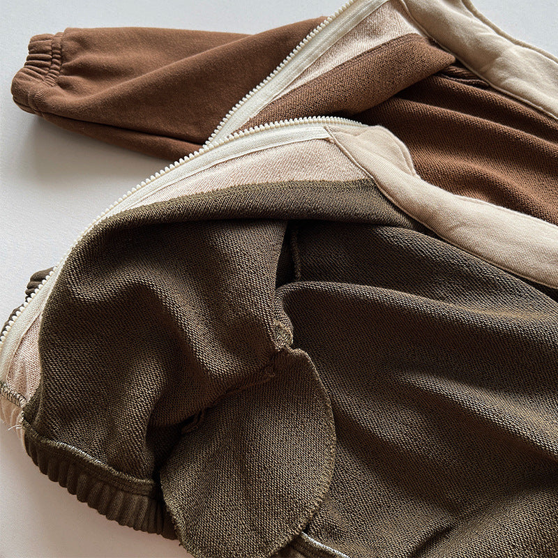 NordZip Kinderjack Unisex – Weiche Fleecejacke mit Reißverschluss | Übergangsjacke für Babys & Kleinkinder 12M–6J | Bequeme Colourblock Jacke