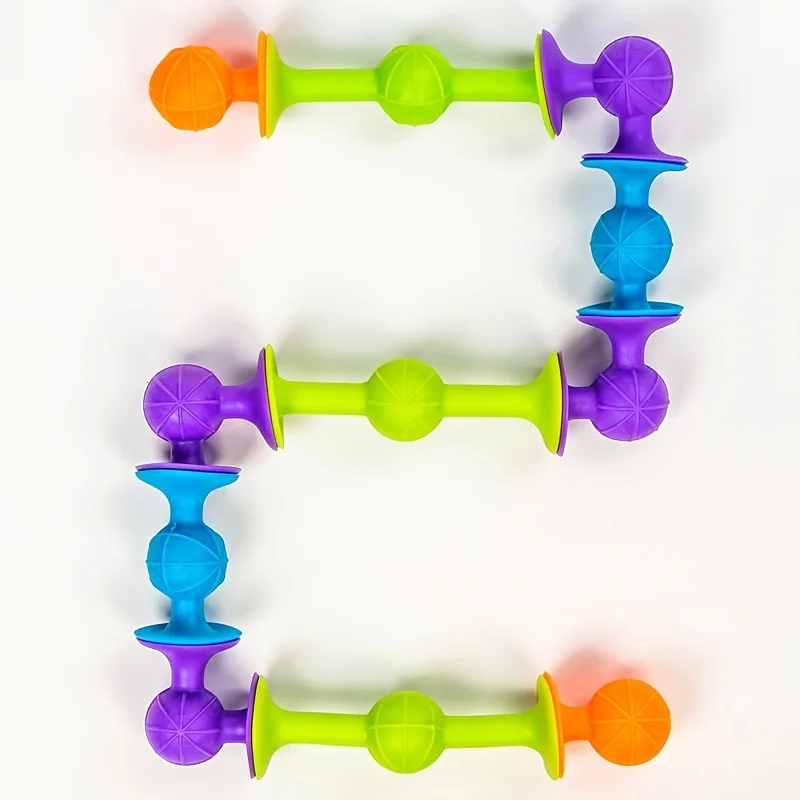 CleverPlay Saugspielzeug – Pädagogisches Bau & Konstruktionsspielzeug für Kinder