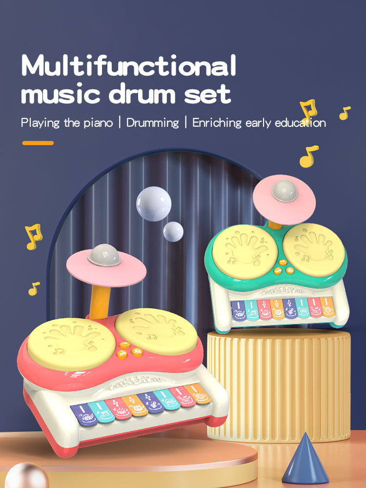 Kinderschlagzeug mit Licht & Sound – Pädagogisches Musikspielzeug für Baby & Kleinkind 1–5 Jahre