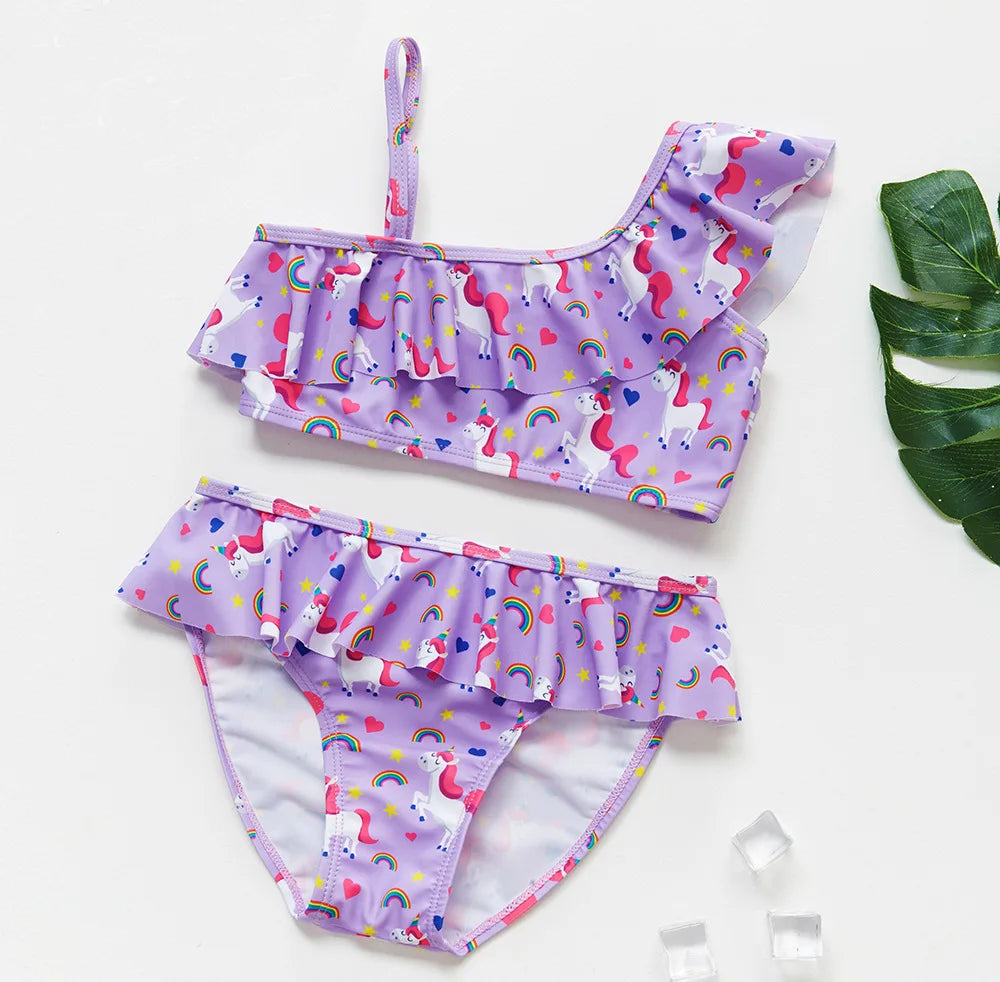 Mädchen Tankini Badeanzug Meerjungfrauen-Print – Sommer Strandkleidung | 3-12 J.
