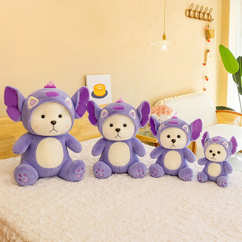 Plüsch-Teddybär 2-in-1 mit abnehmbarer Mütze – weiche Füllung, Handwäsche | Stofftier