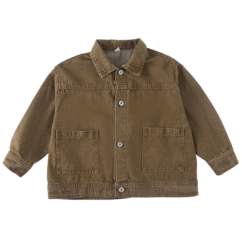 ClassicFit Kinder-Jeansjacke Unisex | Denim Jacke für Mädchen & Jungen | 1–10 Jahre | Zeitloses Design mit Taschen