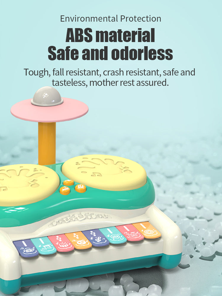 Kinderschlagzeug mit Licht & Sound – Pädagogisches Musikspielzeug für Baby & Kleinkind 1–5 Jahre