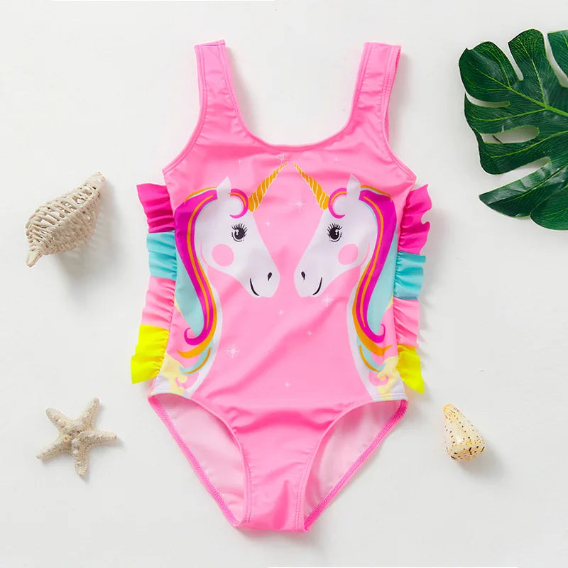 Mädchen Tankini Badeanzug Meerjungfrauen-Print – Sommer Strandkleidung | 3-12 J.