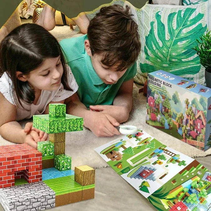 Magnetische Bausteine für Kinder – Pädagogisches STEM-Spielzeug (48 oder 100 Stücke) – Kreatives Konstruktionsspielzeug ab 3 Jahren