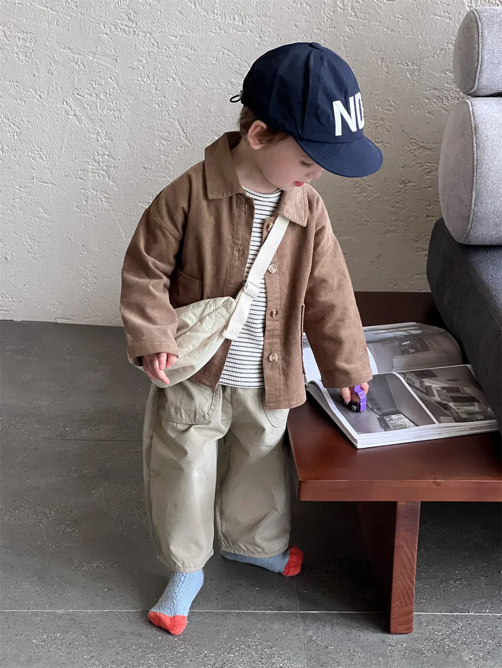 OLWIN Corduroy Babyjacke – Rippenvelours Unisex Baumwolljacke (0–3 Jahre)