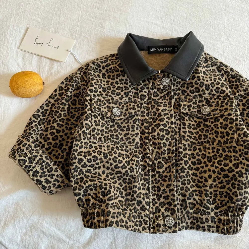 NAROO Leopard Kinderjacke – Leopardenmuster Unisex Baumwolle (0–8 Jahre)