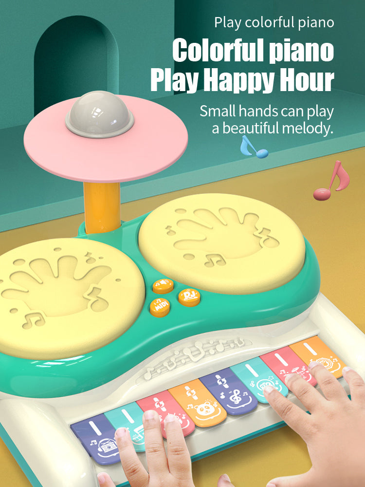 Kinderschlagzeug mit Licht & Sound – Pädagogisches Musikspielzeug für Baby & Kleinkind 1–5 Jahre