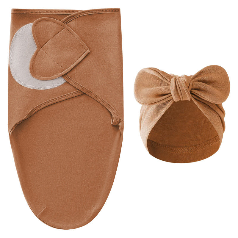 Inbakerdoek & Mutsje – DreamNest Luxe, Unisex, Grau/Grün/Rosa/Weiß/Braun, Baumwolle, Neugeborene