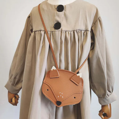 Schoudertas – Vossen Meisjes, Bruin, Leer, Verstelbare Schouderriem-More For Mini