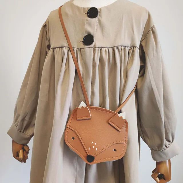 Schoudertas – Vossen Meisjes, Bruin, Leer, Verstelbare Schouderriem-More For Mini