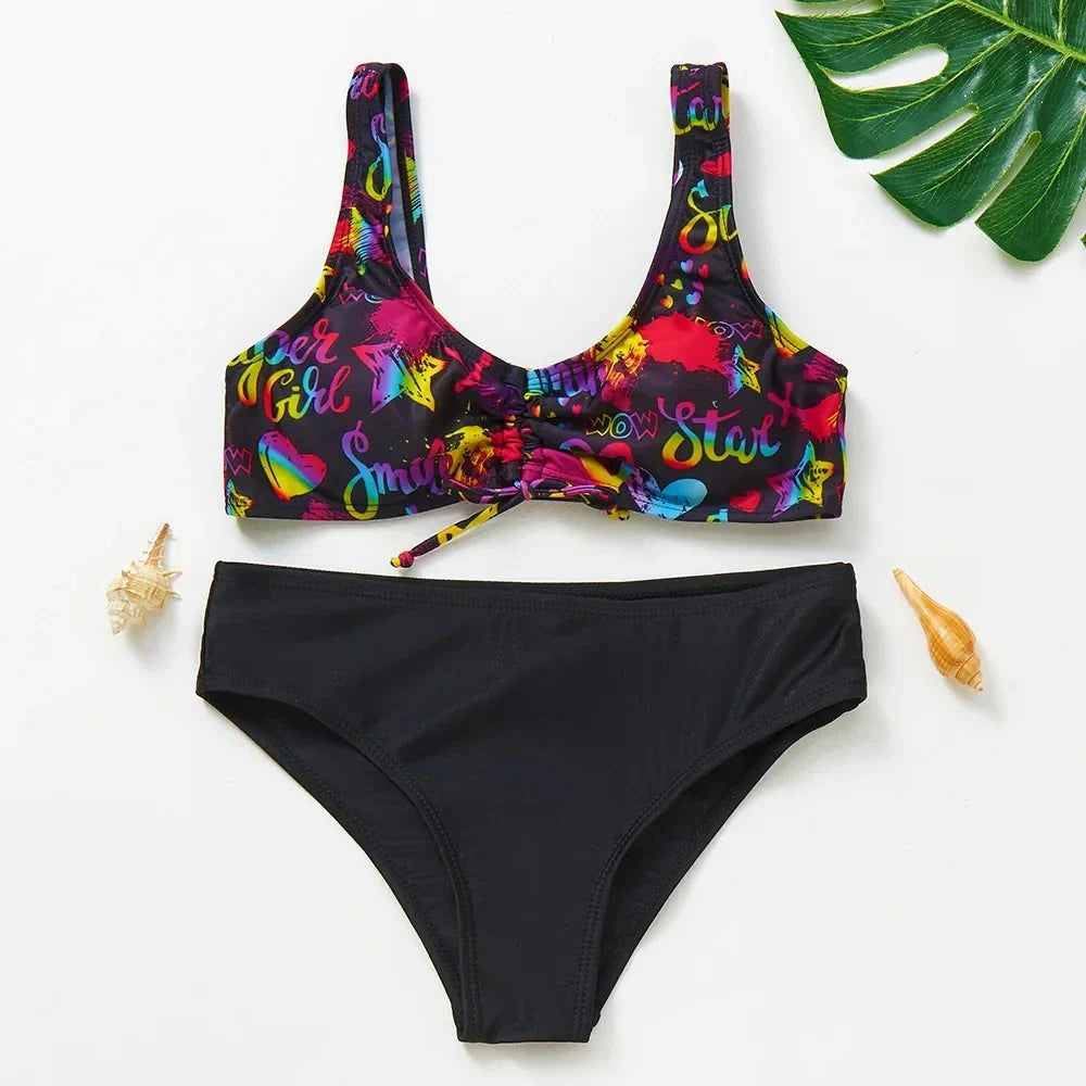 Mädchen Tankini Badeanzug Meerjungfrauen-Print – Sommer Strandkleidung | 3-12 J.