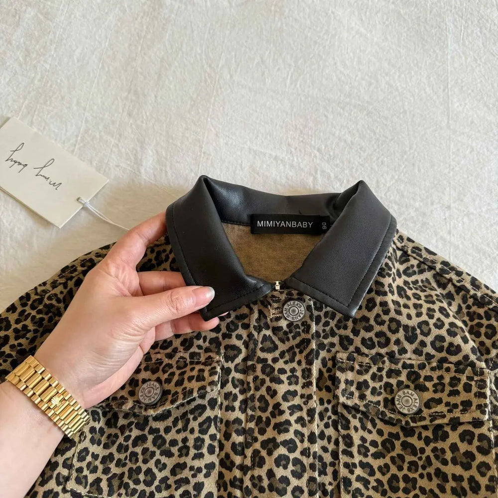 NAROO Leopard Kinderjacke – Leopardenmuster Unisex Baumwolle (0–8 Jahre)