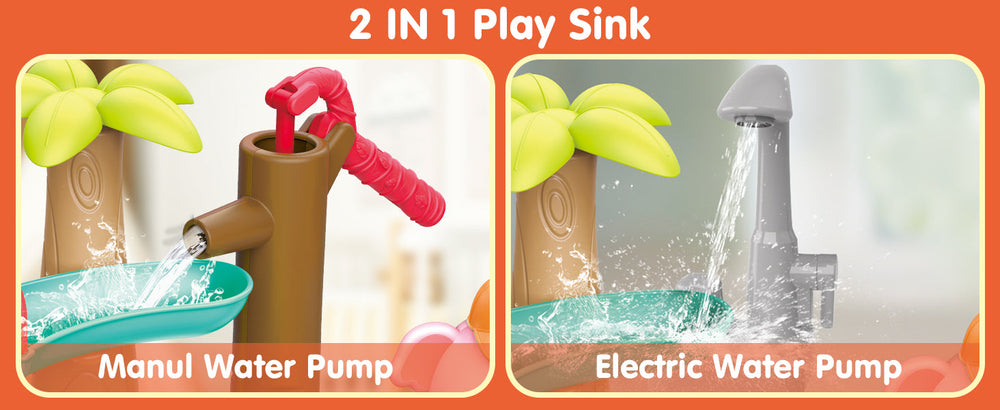 AquaFun PlayPark Wasserspielpark – Pädagogisches Wasserspielzeug mit Springbrunnen, Rutsche & Tieren | Für drinnen & draußen | Alter 2–6 Jahre