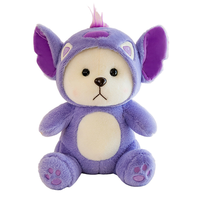 Plüsch-Teddybär 2-in-1 mit abnehmbarer Mütze – weiche Füllung, Handwäsche | Stofftier