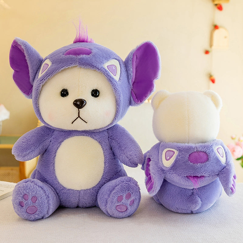 Plüsch-Teddybär 2-in-1 mit abnehmbarer Mütze – weiche Füllung, Handwäsche | Stofftier
