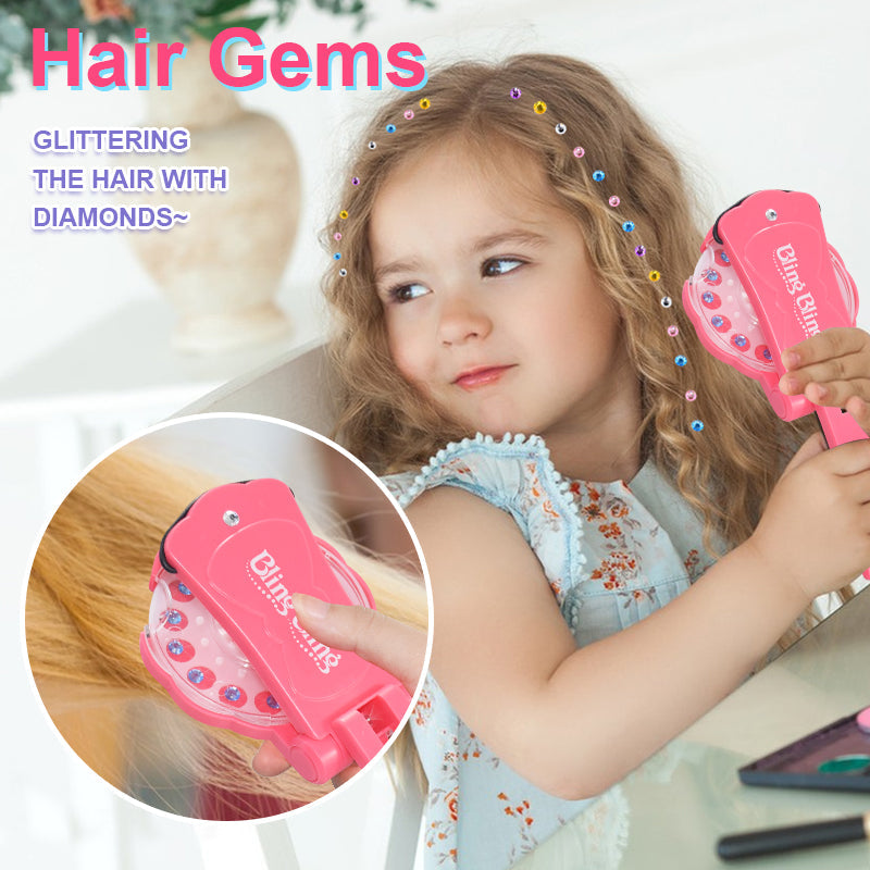 Haarstyling Tool – Bling Bling Meisjes, Roze, Veilig voor alle Haartypes, 4+ Jaar-More For Mini