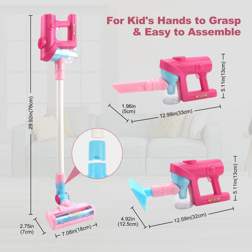 Spielstaubsauger für Kinder – Realistische Geräusche & Licht | Pädagogisches Rollenspiel