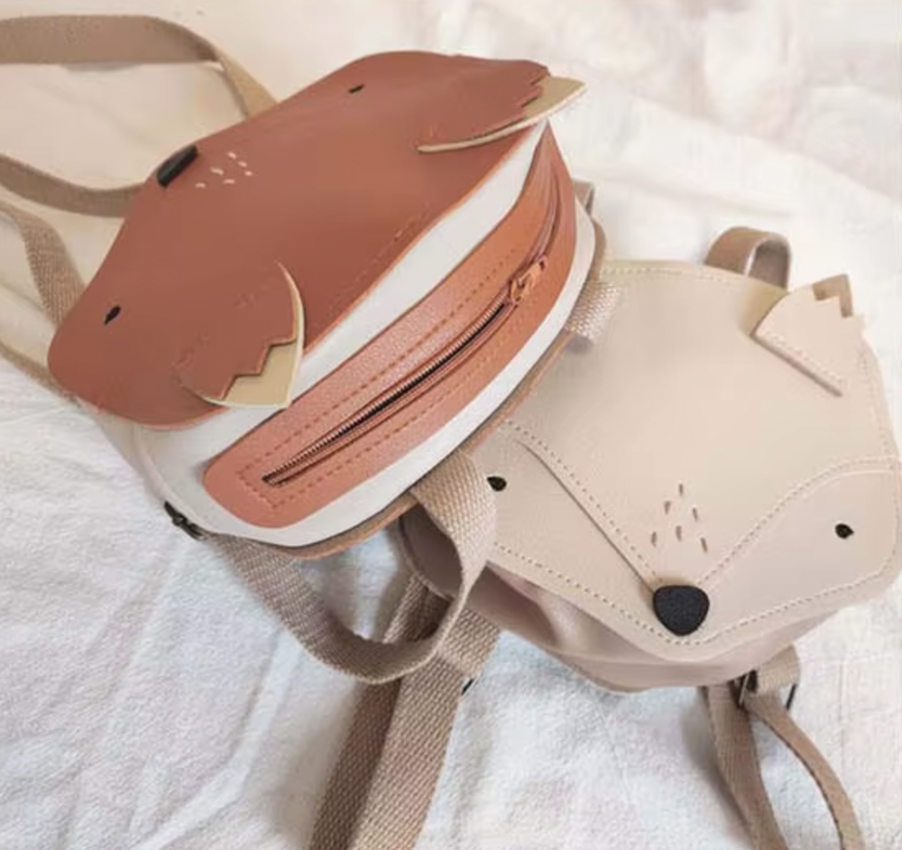 Schoudertas – Vossen Meisjes, Bruin, Leer, Verstelbare Schouderriem-More For Mini