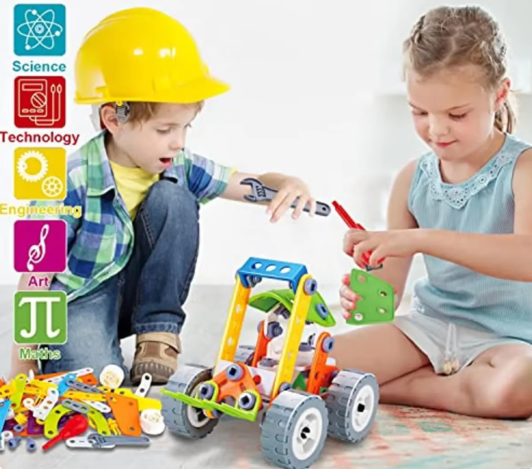 Creatieve Educatieve Bouwset - Build & Play voor Kinderen, 5-in-1 Modellen, STEM Speelgoed, +5 Jaar-More For Mini