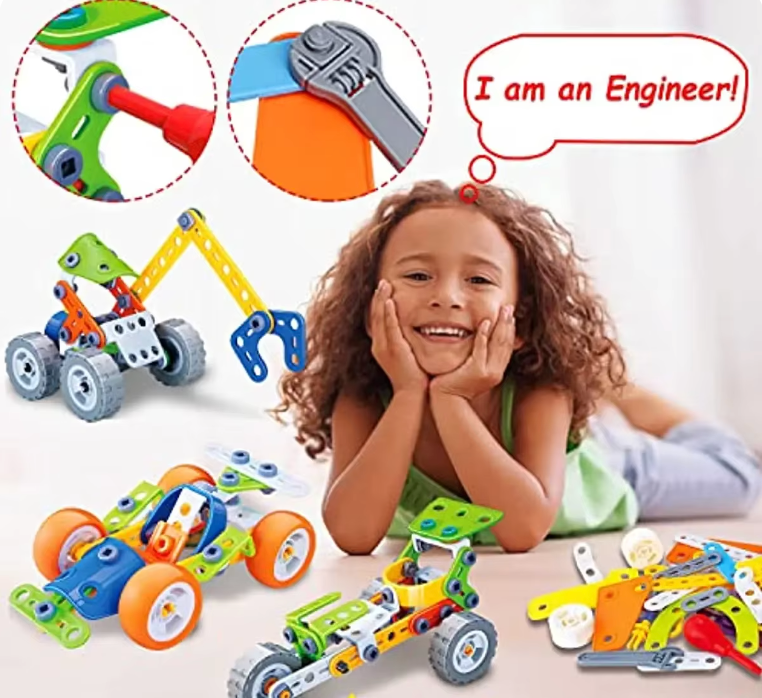 Creatieve Educatieve Bouwset - Build & Play voor Kinderen, 5-in-1 Modellen, STEM Speelgoed, +5 Jaar-More For Mini