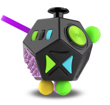 Anti Stress Würfel für Erwachsene & Kinder – Fokus, Ruhe & Konzentration – 12-in-1 Sensorisches Spielzeug