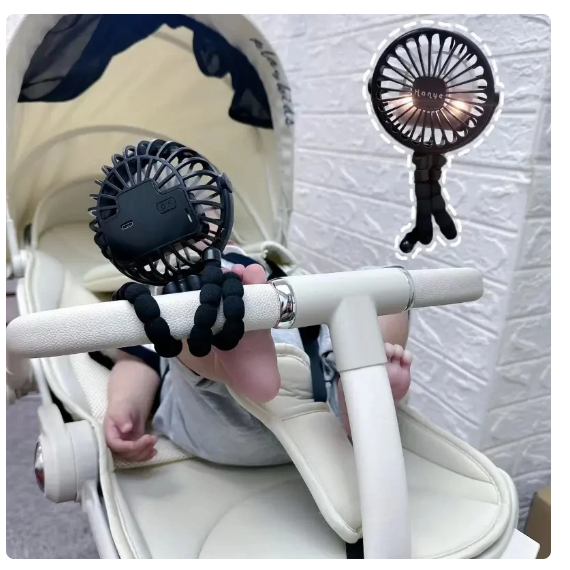 Kinderwagenventilator ohne Rotorblätter – Tragbar, Wiederaufladbar & Sicher für Babys | LittleChill CoolBreeze