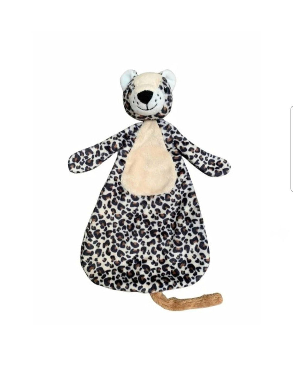 Weiches Schmusetuch mit Schnullerhalter – CuddleLoop Leopard | Für Babys ab 0 Monaten