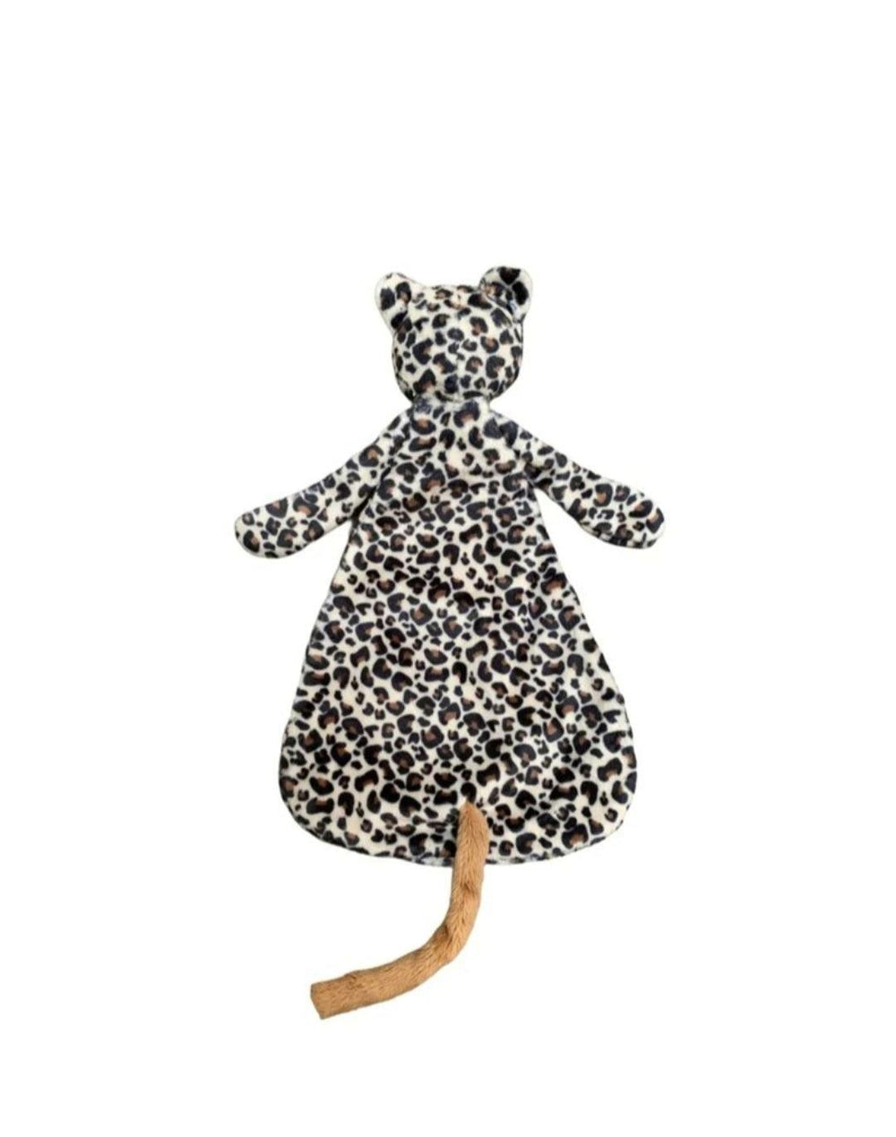 Weiches Schmusetuch mit Schnullerhalter – CuddleLoop Leopard | Für Babys ab 0 Monaten