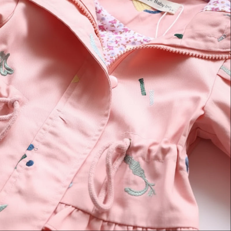 Windjacke für Mädchen mit robustem Reißverschluss – Baumwollmix | Übergangsjacke