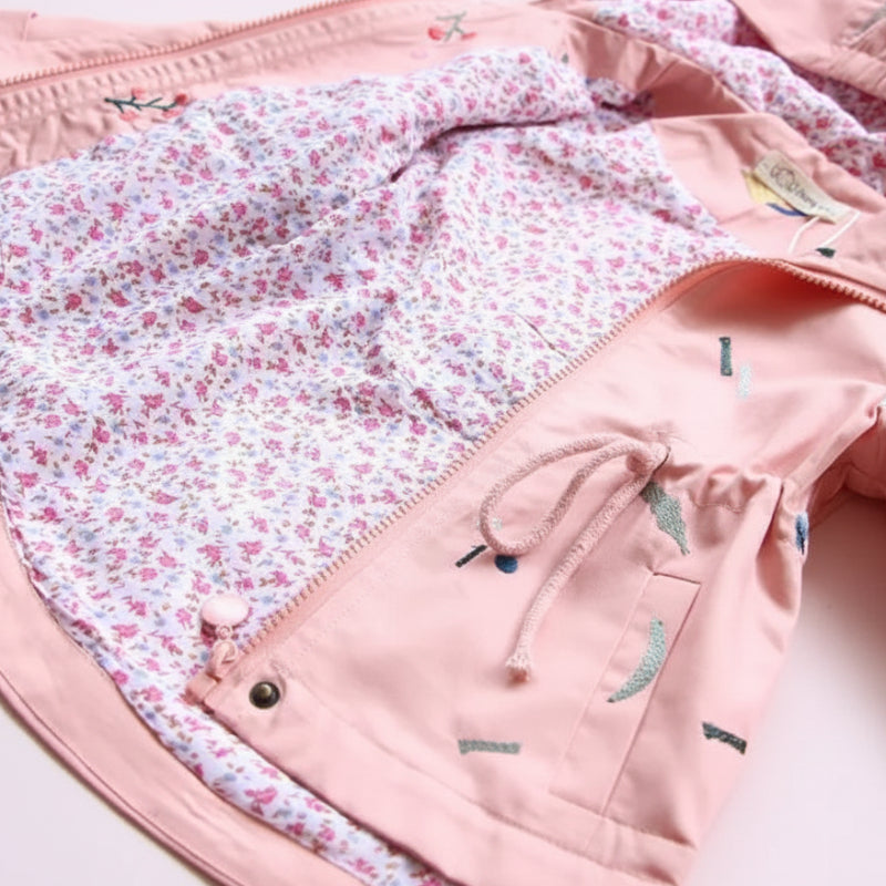 Windjacke für Mädchen mit robustem Reißverschluss – Baumwollmix | Übergangsjacke