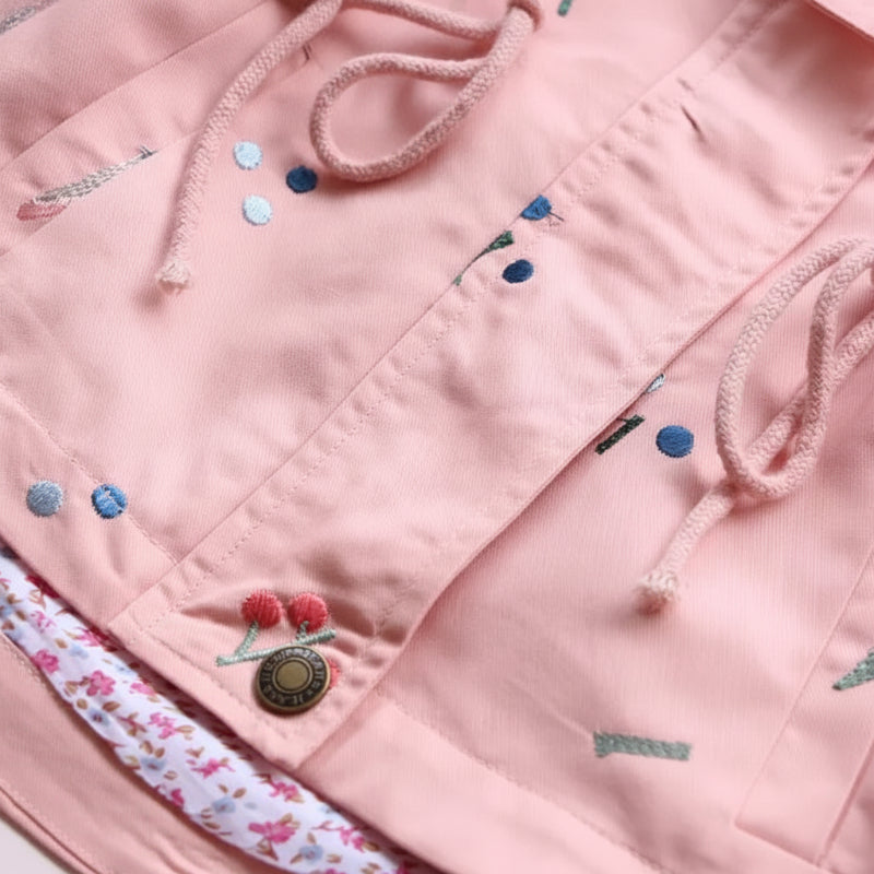 Windjacke für Mädchen mit robustem Reißverschluss – Baumwollmix | Übergangsjacke