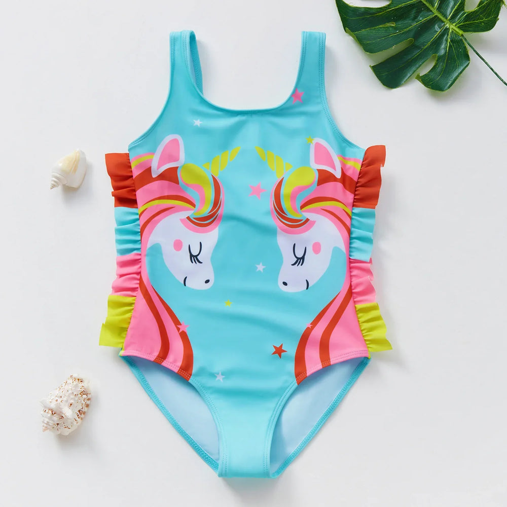 Mädchen Tankini Badeanzug Meerjungfrauen-Print – Sommer Strandkleidung | 3-12 J.
