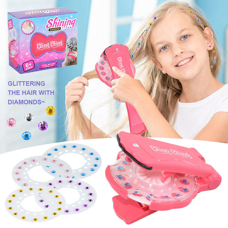 Haarstyling Tool – Bling Bling Meisjes, Roze, Veilig voor alle Haartypes, 4+ Jaar-More For Mini