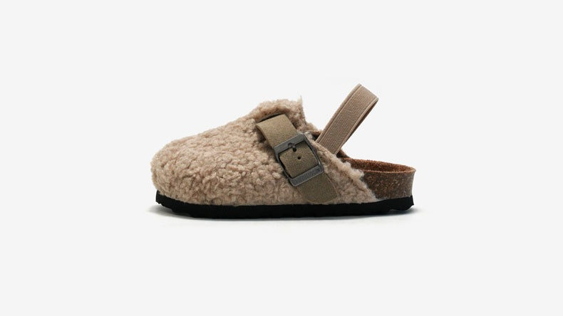 Instappers met Wol - Luanda Unisex, Beige/Bruin, Schapenvacht, Maat 20-34-More For Mini