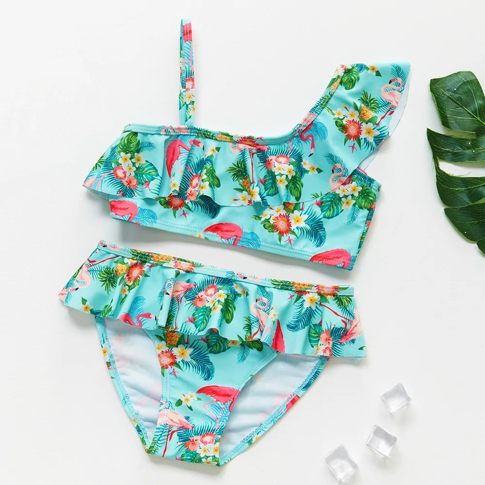 Mädchen Tankini Badeanzug Meerjungfrauen-Print – Sommer Strandkleidung | 3-12 J.