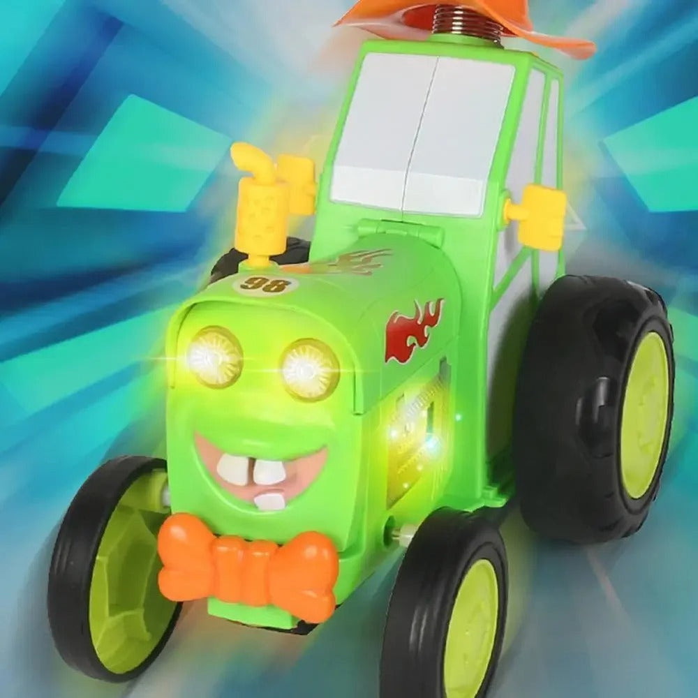 TurboTwist Stuntwagen – Fernsteuerbares RC-Auto mit Lichteffekten & Musik – 360° Flips und tanzende Bewegungen