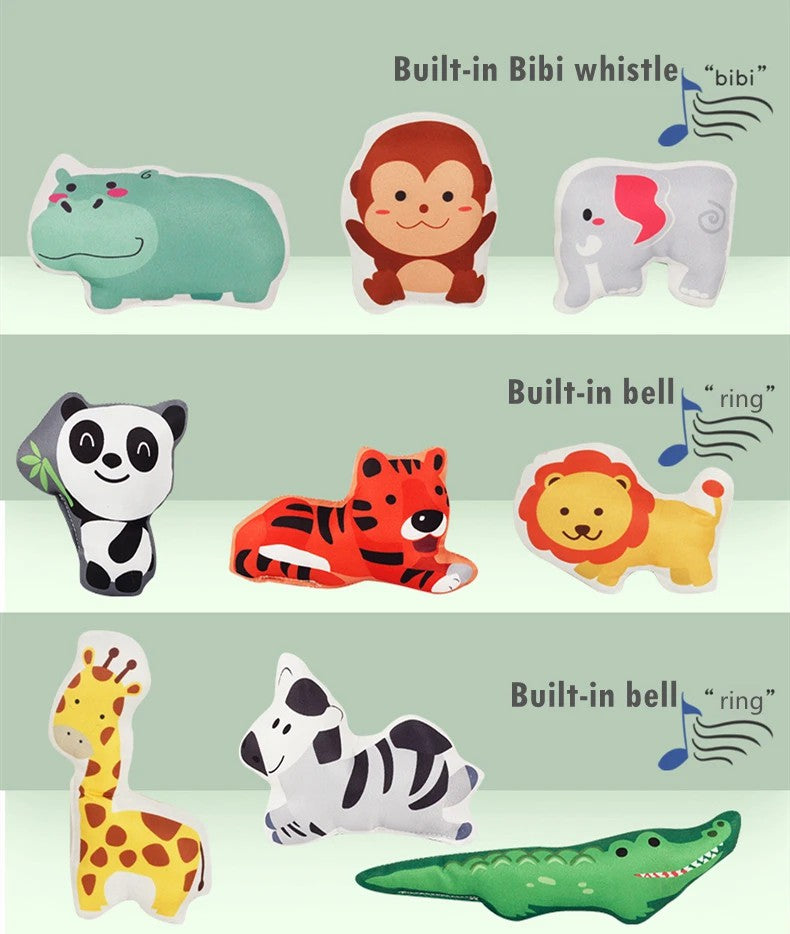 Jungle Abenteuer Spielset – Weiche Stofftiere & Faltbare Spielmatte, Pädagogisches Spielzeug für Kleinkinder (0-4 Jahre)