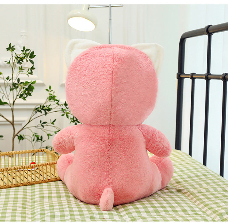 Plüsch-Teddybär 2-in-1 mit abnehmbarer Mütze – weiche Füllung, Handwäsche | Stofftier