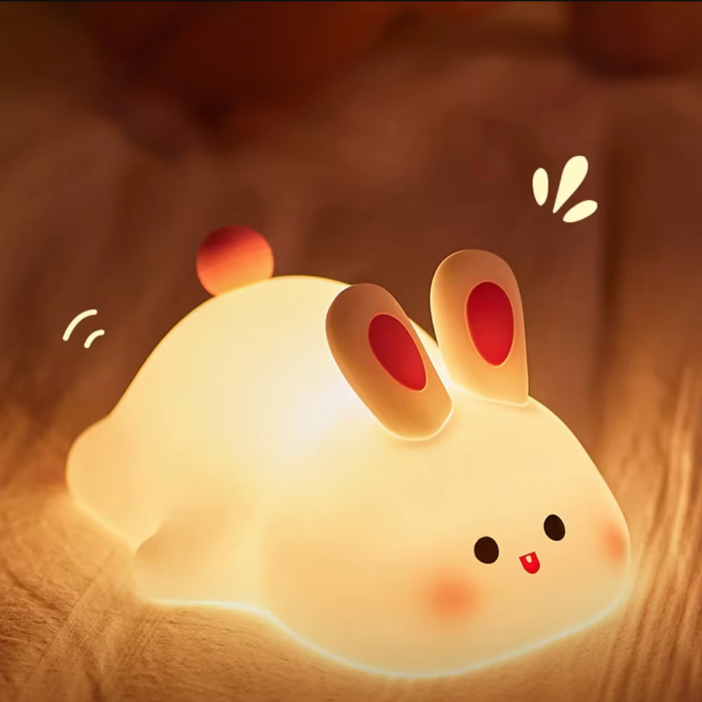 Kaninchen-Nachtlicht für Kinder – Sanfte Beleuchtung & Kuscheliges Design | Perfekt für die Schlafenszeit