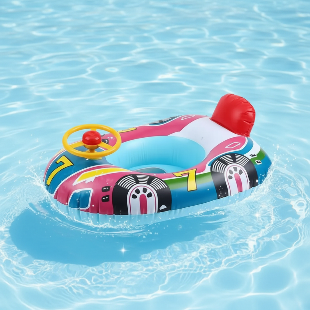 Aufblasbarer Schwimmring im Rennboot-Design für Kinder – Sicherer Badespaß in Pool & Meer