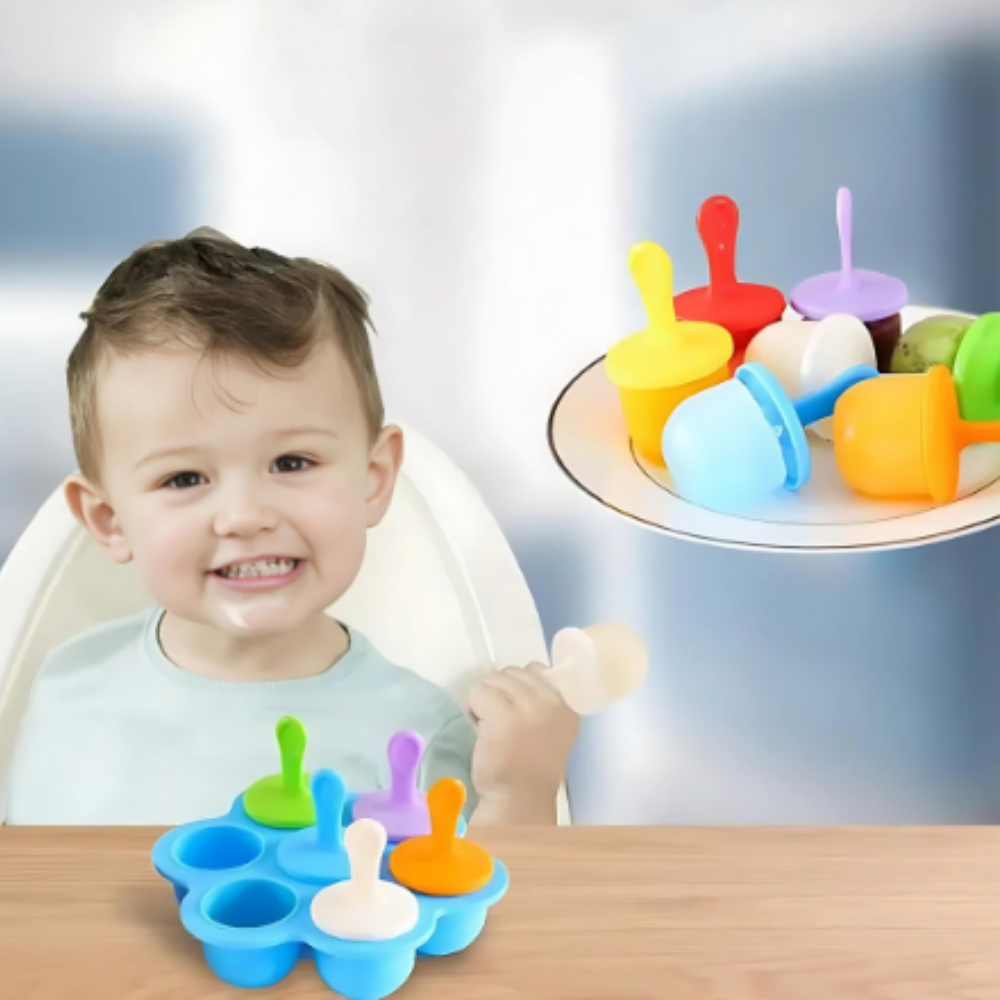 Silikon-Eisförmchen für Kinder – 7 Förmchen für gesundes selbstgemachtes Eis
