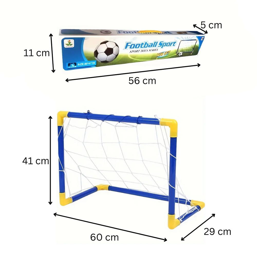 Fußballspiel für Kinder – Indoor & Outdoor – Komplettes Set mit Ball und Tor – Für Zuhause und Garten – Ab 3 Jahren