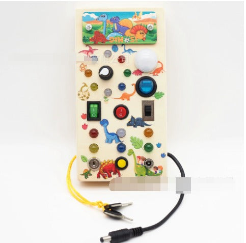 Interaktives LED Spielbrett für Kleinkinder – Montessori Lernspielzeug aus Holz