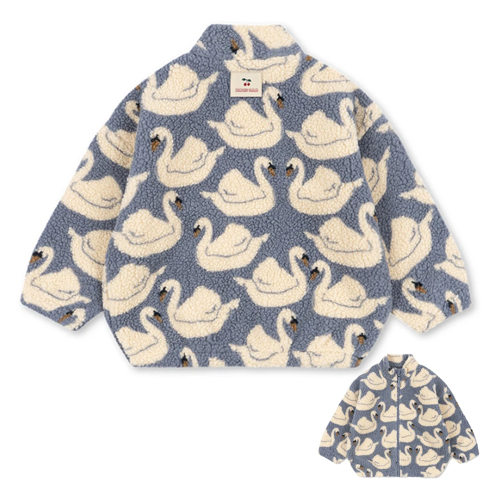 Kinderkleidung aus Teddyfleece mit Print – Jacke, Weste oder Hose, Reißverschluss | Berberfleece