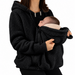 Tragejacke 2-in-1 für Mama und Baby – weiches Fleece, Kapuze, Reißverschluss | Babytrage-Hoodie