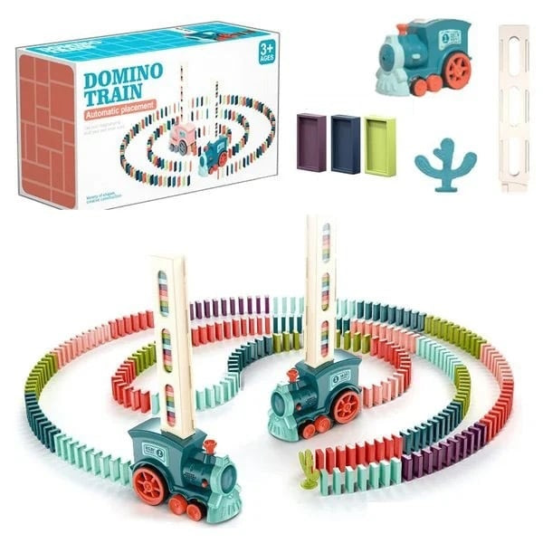 Automatische Domino Bahn – Pädagogisches STEM Spielzeug mit Licht & Sound | Baue deine eigene Domino-Strecke