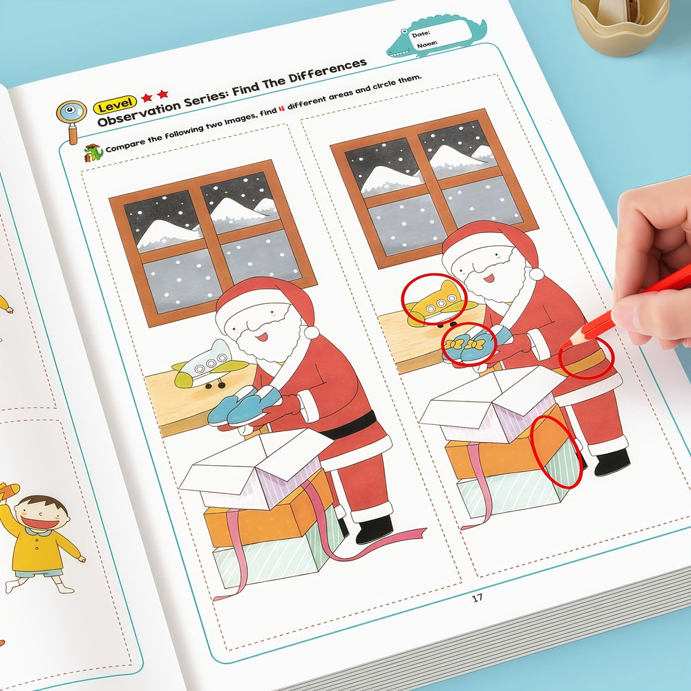 Fehler Suchen Aktivitätsbuch – 2er-Pack Lernpuzzlebuch für Kinder
